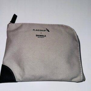 Flagship X Shinola Detroit Travel Amenity Kit with Gray Leather Bag